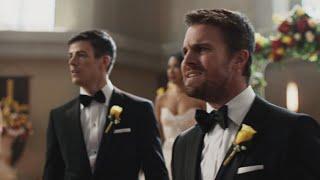 Arrowverse Heroes vs Earth-X Army (Wedding Fight) - Crisis on Earth-X Part 1 (HD)