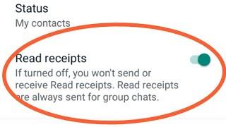 How to fix Read receipts WhatsApp problem If turned off, you won't send or receive Read receipts.