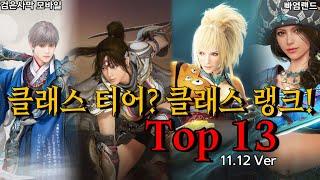 검은사막M｜클래스티어? 클래스랭크! TOP13｜Class tier? Class rank! TOP13｜PVP 부분