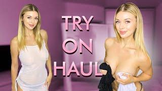 [4K] Transparent Lingerie Try-On Haul | See Through Try On Haul | Sheer Lingerie Try-On Haul 2024