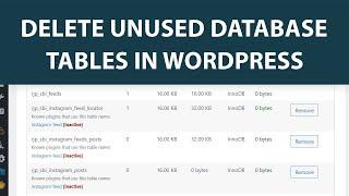 How to Delete Unused Database Tables in WordPress | Delete Old Plugins Tables