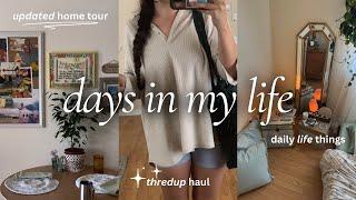 days in my life: updated home tour, thredup haul, & daily life things ◡̈