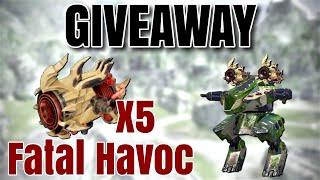 [WR] 5 Fatal Havoc Giveaway | Rhino Typhon Fury Demeter Minos Gameplay | War Robots