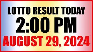 Lotto Result Today 2pm August 29, 2024 Swertres Ez2 Pcso