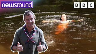 Meet the girl who has been wild swimming every day for a year | Newsround