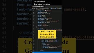 Create QR Code Generator Using HTML | CSS | JS