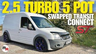 CRAZY 2.5 TURBO FORD ST ENGINE SWAPPED TRANSIT CONNECT - SUPER SLEEPER VAN