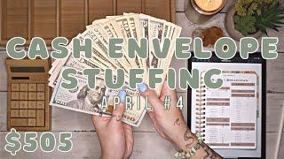 $505 Cash Envelope Stuffing | April #4 Sinking Funds & Savings | 23 Year Old Budgets