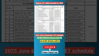 HPBOSE TET Schedule 2025 | HP DElEd Entrance 2025|