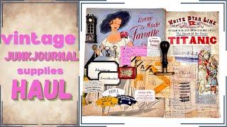 VINTAGE JUNKJOURNAL SUPPLIES HAUL AND HAPPYMAIL