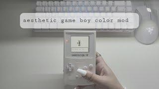 an aesthetic game boy color mod