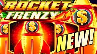 NEW!! THIS ROCKET BLEW ME AWAY!!  ROCKET FRENZY Slot Machine (AINSWORTH)