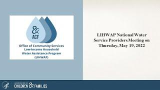 LIHWAP National Water Service Providers Meeting