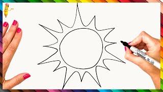 How To Draw The Sun Step By Step ️ Sun Drawing Easy