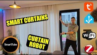 Smart Curtains with Robot! Wifi Zigbee Tuya Home Assistant Battery Powered #tuya #homeassistant