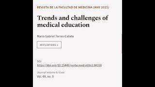 Trends and challenges of medical education | RTCL.TV