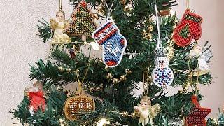 Новогодние маленькие игрушки на  ёлочку/ Деревянные заготовки для вышивки от ТМ Волшебная страна