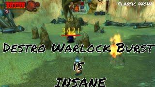 Destruction Warlock PvP Vanilla WoW Commentary - Roll a Destro Lock in Classic WoW for Huge Burst