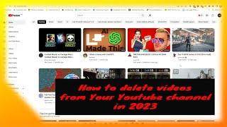 How to delete youtube videos from your channel in 2023 PC and Phone App