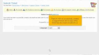 Creating and managing support tickets in WHMCS - WHMCS Tutorial presented by KVCHosting.com