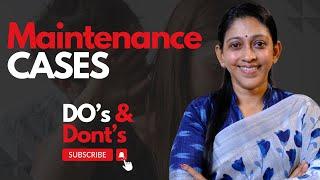 Maintenance Cases  അറിടേണ്ടതെല്ലാം ! | Adv. Shaila Rani | Malayalam Motivation