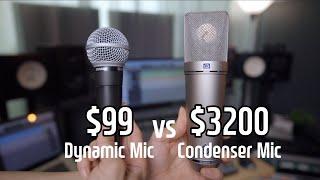 Dynamic Mic vs Condenser Mic for Recording Vocals I Shure SM58 vs Neumann U87