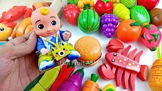 Mixing Fruits and Vegetables Colorful, Cutting Hamburger Cocomelon | Satisfying Video Squishy ASMR