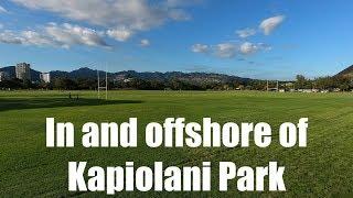 Oahu shore by drone: Kapiolani Park