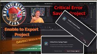 Critical Error Saving Project, kilka porad jak poradzić sobie z tym problemem w Davinci Resolve