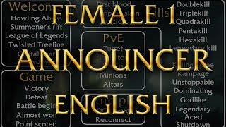 LoL Voices - Global Female 1 announcer soundboard - English