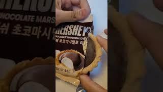 Hershey Chocolate Tart ASMR | Satisfying #shorts #asmrsounds #asmr #asmrchocolate #asmrfood