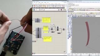 Flex Sensor Visualization with Arduino, Grasshopper and Firefly