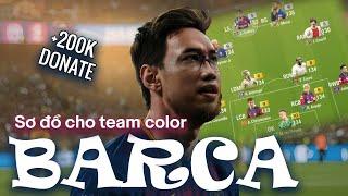 Buổi trị liệu cho team Barca trị giá 200k donate của bạn Khoa Messi | Team Color FC Online