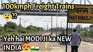 Speedy 100kmph Freight Trains of Indian Railways in full fury- NEW INDIA- Indian Railways