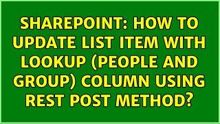 Sharepoint: How to update list item with lookup (People and Group) column using REST post method?