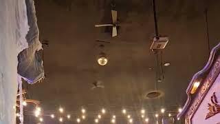 THE SWITCH IS ON THE ORGAN! - Thomas FASCO Ceiling Fans in a in a Pipe Organ pizzeria/former theatre