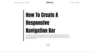 How To Create A Responsive Navigation Bar