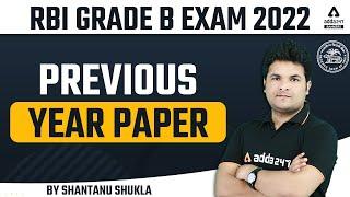 RBI Grade B 2022 | Previous Year Paper | RBI Grade B Maths by Shantanu Shukla