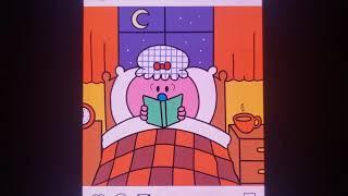 Little Miss Lucky Reading A Book In Bed