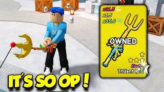 I Bought THE EXOTIC TRIDENT ROD IN ROBLOX GO FISHING!!