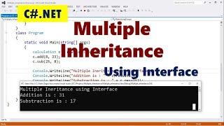 Understanding Multiple Inheritance in C# with Examples (using interface)