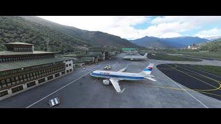 MSFS 2020 - Paro VQPR RNAV(RNP) X runway 33 with A32NX experimental | 4K | Ultra