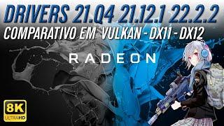 QUAL O MELHOR DRIVER AMD? 21.Q4 - 21.12.1 - 22.2.2 @videosAMDBrasil @AMD