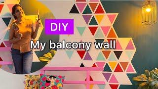 Balcony Wall Makeover #walldecor #balconydesign #balconygarden #diyideas