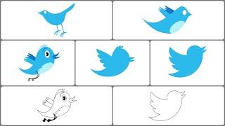 Twitter Logo Evolution - Animation