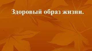 Здоровый образ жизни ОБЖ 8 класс