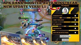 New Apk Rank Booster Pro Injector Mobile Legends Terbaru 2024 Auto Winstreak Versi 1.1