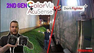 Hikvision 2nd Gen ColourVu + Acusense vs Darkfighter Cameras at Night