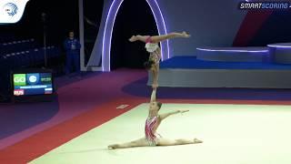 Iasmina ISHANKULOVA & Diana KOROTAEVA (RUS) - 2019 Acro European silver medallists, all-around