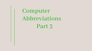 Common computer abbreviations in computer science | Net Educator